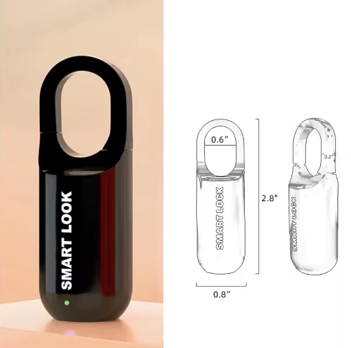 Smart Fingerprint Padlock - Dimensions
